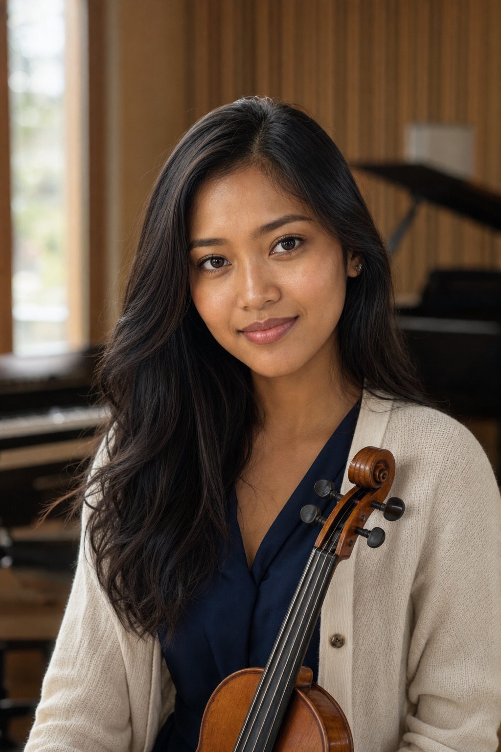 Nadia, 28, AI girlfriend from Indonesia — Violinist
